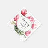 Serviette En Papier Mariage Tulip de printemps (Coin)