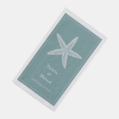 Serviette En Papier Mariage turquoise Starfish (Coin)
