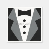 Serviette En Papier Mariage Tuxedo (Devant)