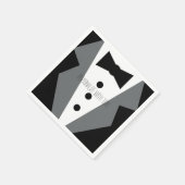 Serviette En Papier Mariage Tuxedo (Coin)