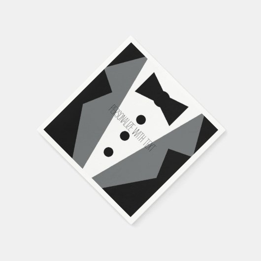 Serviette En Papier Mariage Tuxedo (Coin)