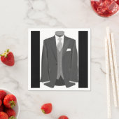 Serviette En Papier Mariage Tuxedo Papier serviettes (En situation)