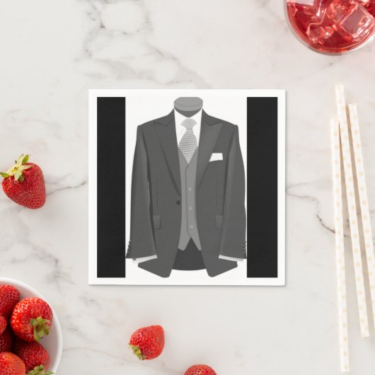 Serviette En Papier Mariage Tuxedo Papier serviettes (En situation)