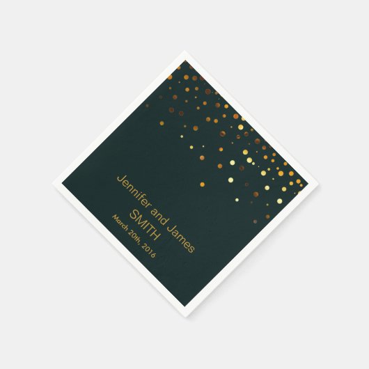 Serviette En Papier Mariage vert personnalisé Confetti Parties scintil (Coin)