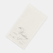 Serviette En Papier Mariage Vert Pistache (Coin)