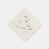 Serviette En Papier Mariage Vert Pistache (Coin)