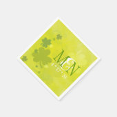 Serviette En Papier Mariage vert Shamrock irlandais (Coin)