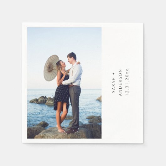Serviette En Papier Mariage vertical instantané photo ou serviettes de (Devant)