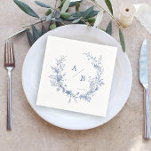 Serviette En Papier Mariage victorien classique Monogram Napkins