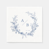Serviette En Papier Mariage victorien classique Monogram Napkins (Devant)