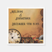 Serviette En Papier Mariage victorien Steampunk (Devant)