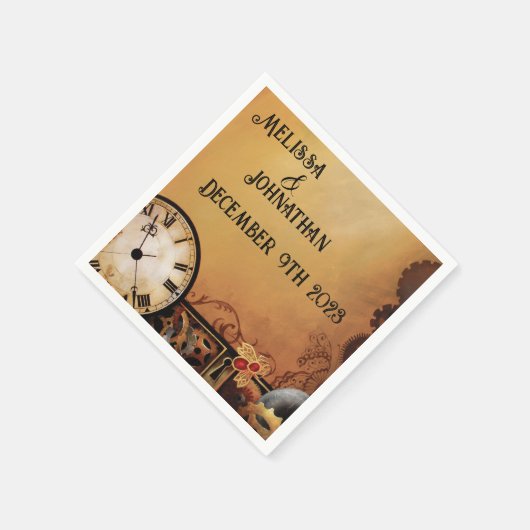 Serviette En Papier Mariage victorien Steampunk (Coin)