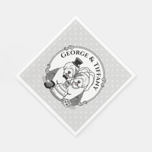 Serviette En Papier Mariage Vieux Anglais Bergers Mariée Gray 1