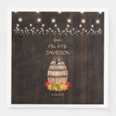 Serviette En Papier Mariage Vignoble en barrique automne Folithe (Devant)