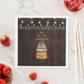 Serviette En Papier Mariage Vignoble en barrique automne Folithe (En situation)