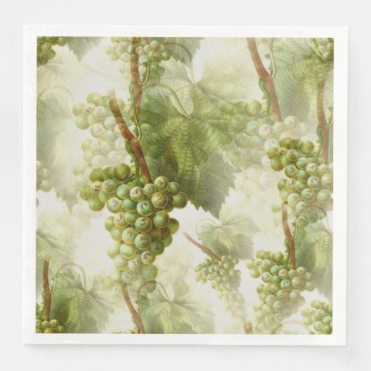 Serviette En Papier Mariage vinicole de raisin (Devant)