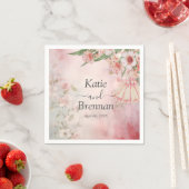 Serviette En Papier Mariage vintage (En situation)