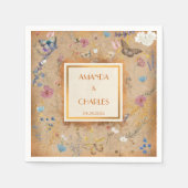 Serviette En Papier Mariage vintage Boho Butterfly Garden (Devant)