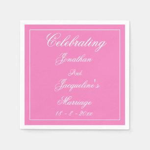 Serviette En Papier Mariage Vintage Chic Noms personnalisés mignons ro