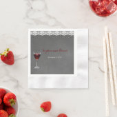 Serviette En Papier Mariage vintage Lace Winery (En situation)