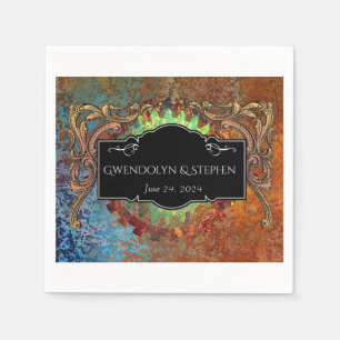 Serviette En Papier Mariage Vintage Steampunk Personnalisé 