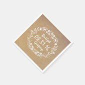 Serviette En Papier mariage vintage style kraft (Coin)