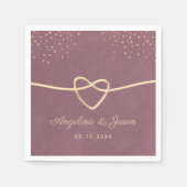 Serviette En Papier Mariage Violet (Devant)