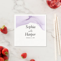 Mariage Violet Aquarelle Moderne