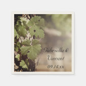 Serviette En Papier Mariage viticole Feuille (Devant)
