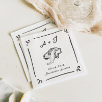 Mariage Voiture Vintage Dessinée à la Main Fantais