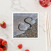 Serviette En Papier Mariage Wave Ashore (En situation)