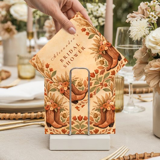 Serviette En Papier Mariage western rustique pour cowgirl