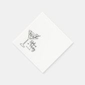Serviette En Papier Mariage Whimsical Main Drag et Martini (Coin)