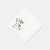 Serviette En Papier Mariage Whimsical Main Drag et Martini (Coin)