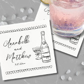 Serviette En Papier Mariage Whimsical tiré à la main