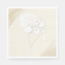 Mariage White Peonies Blossoms