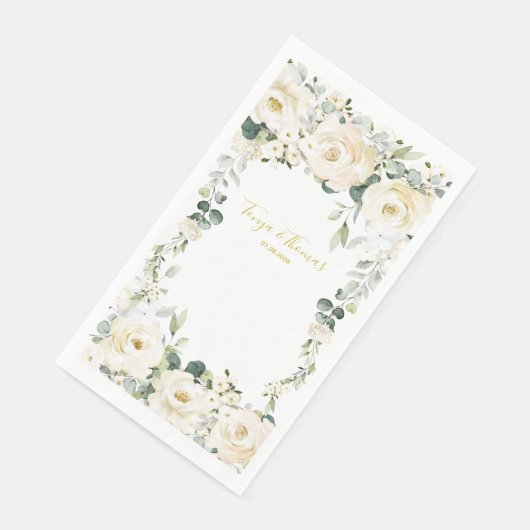 Serviette En Papier Mariage White Peony Epiphany (Coin)