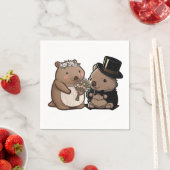 Serviette En Papier Mariage Wombat (En situation)