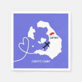 Serviette En Papier Mariages à l'étranger Santorin Personnalisé (Devant)