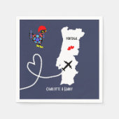 Serviette En Papier Mariages étrangers Portugal Personnalisé (Devant)