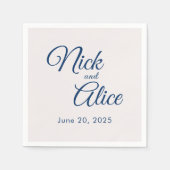 Serviette En Papier Mariages, Fiançailles personnalisables - Couleur B (Devant)