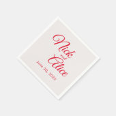 Serviette En Papier Mariages, Fiançailles personnalisables - couleur r (Coin)