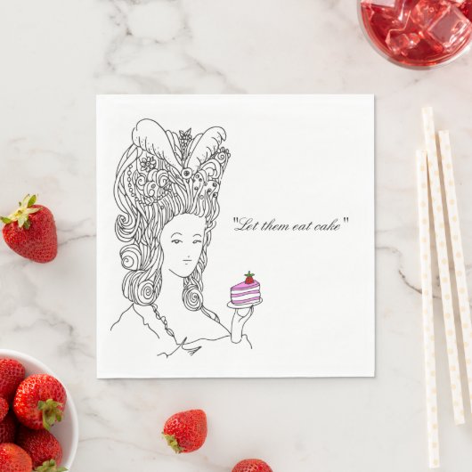 Serviette En Papier Marie Antoinette Napkin (En situation)
