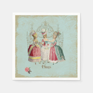 Serviette En Papier Marie Antoinette Trois dames en attente