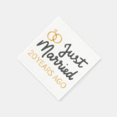 Serviette En Papier Marié Il Y A 20 Ans IV (Coin)