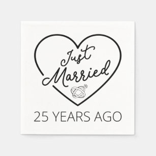 Serviette En Papier Marié Il Y A 25 Ans III