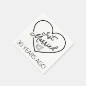 Serviette En Papier Marié Il Y A 30 Ans III (Coin)