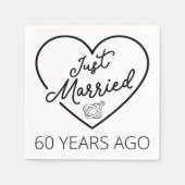 Serviette En Papier Marié Il Y A 60 Ans (Devant)