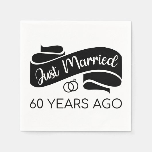 Serviette En Papier Marié Il Y A 60 Ans V (Devant)