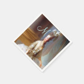 Serviette En Papier Marie Monogram Élégant French Chic (Coin)